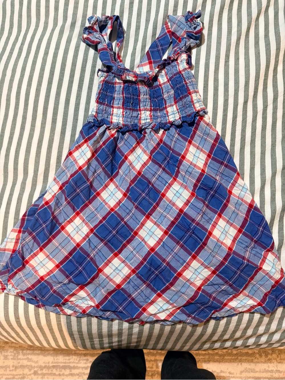 Old Navy Blue, Red & White Plaid Sundress